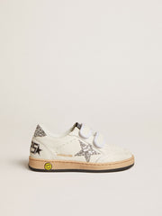 Young Ball Star in nappa with silver glitter star and heel tab
