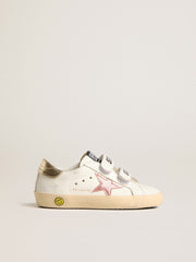 Young Old School in leather with metallic peach leather star