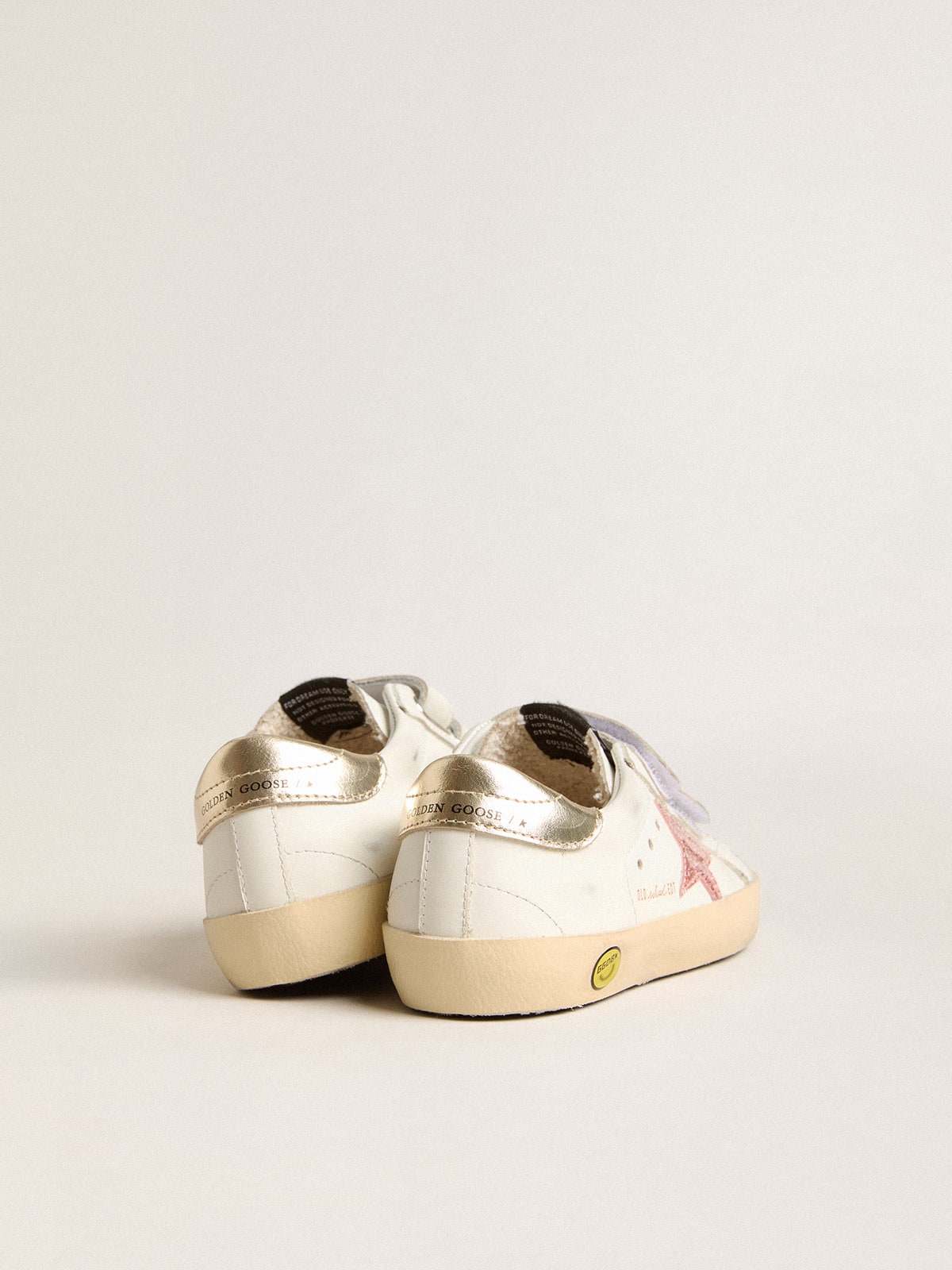 Young Old School in leather with metallic peach leather star