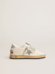 Ball Star Young in nappa with silver glitter star and heel tab