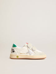 Young Ball Star with silver star and green suede heel tab