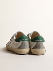 Old School Young with metallic leather star and green heel tab
