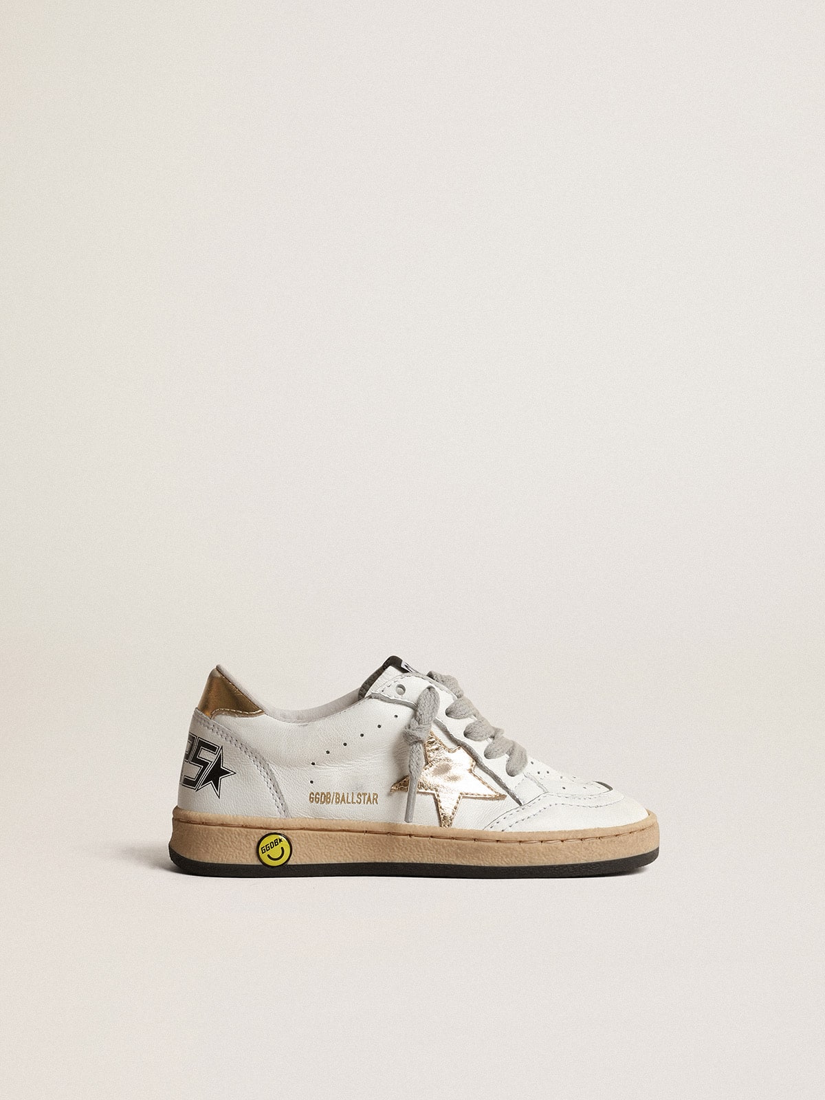 Ball Star Young with gold metallic leather star and heel tab