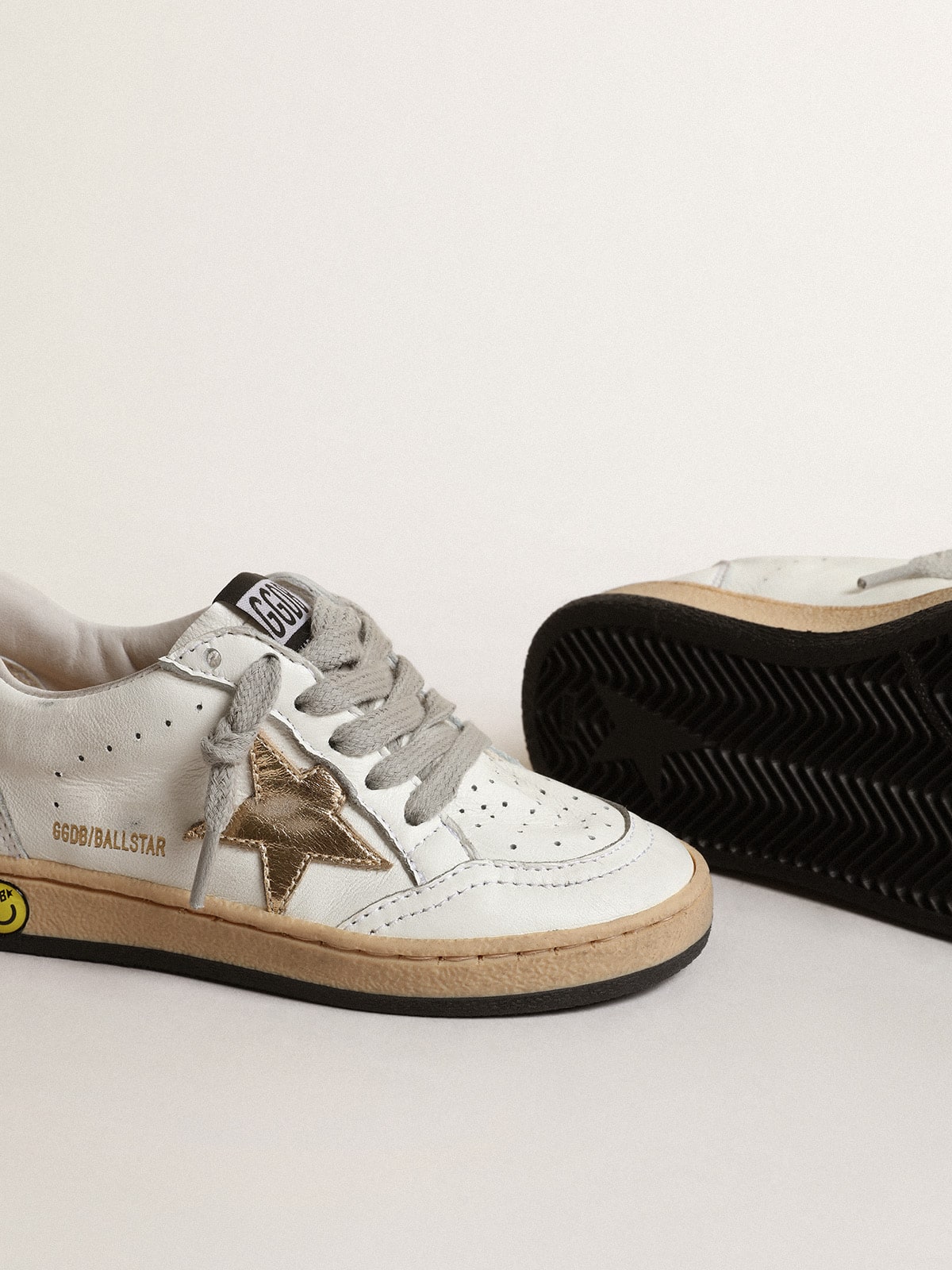 Ball Star Young with gold metallic leather star and heel tab