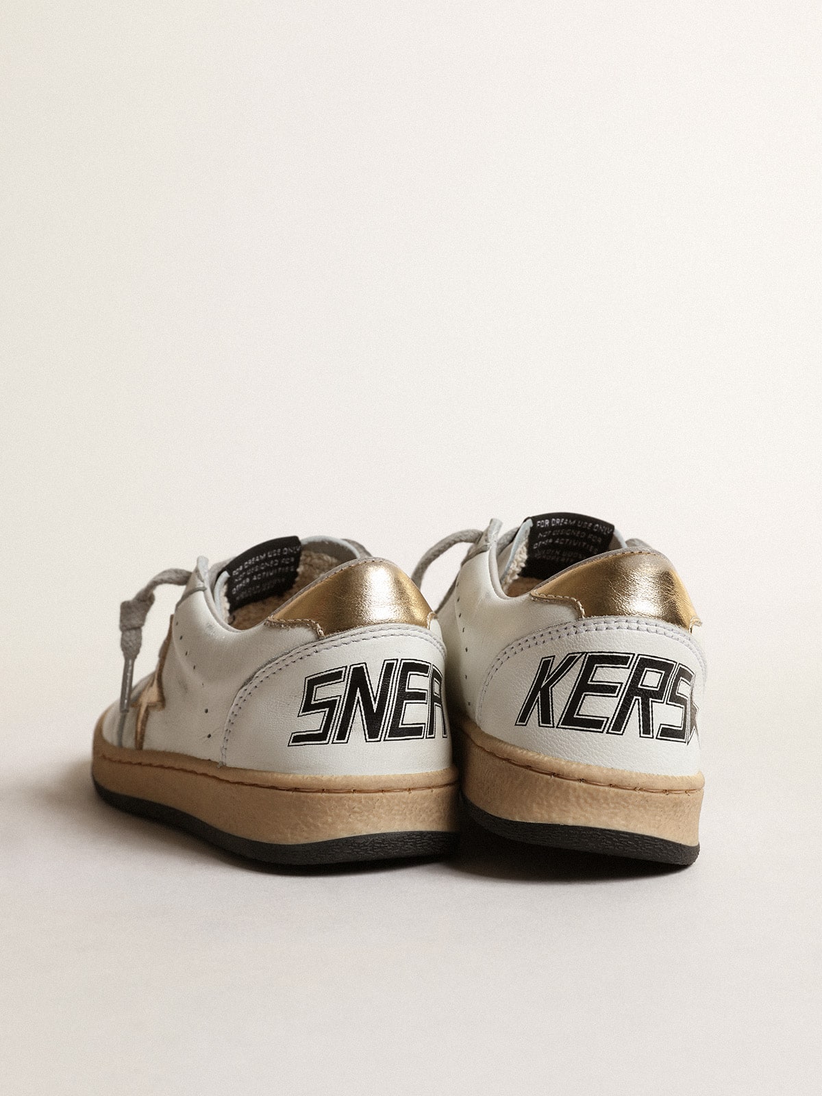 Ball Star Young with gold metallic leather star and heel tab