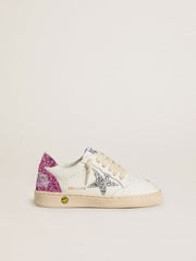 Young Ball Star with silver glitter star and pink glitter heel tab