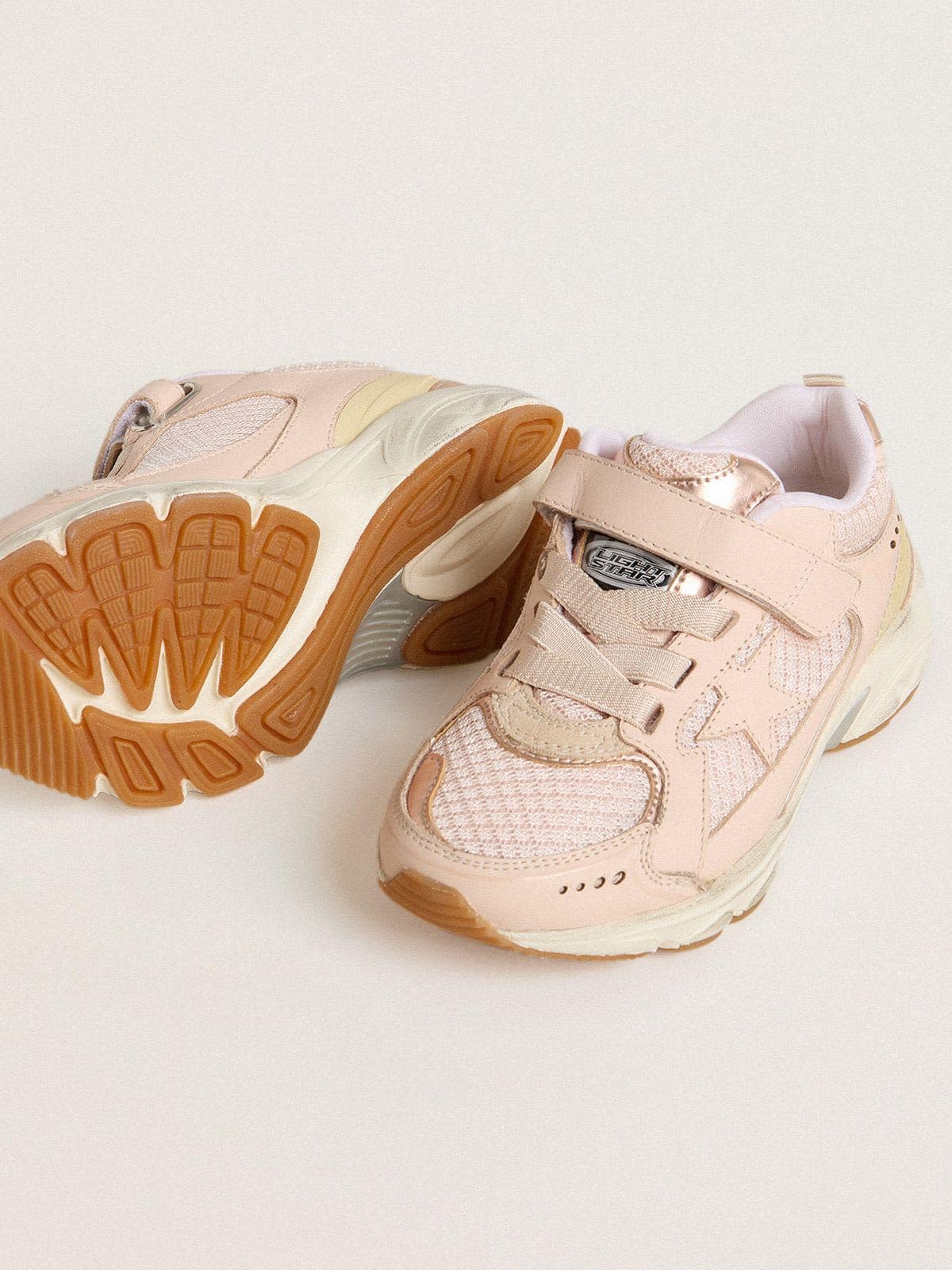 Young Lightstar in pink leather and mesh with pink leather star