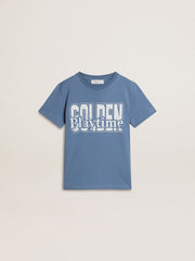 Boys' blue T-shirt with white print
