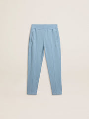 Boys' light blue printed joggers