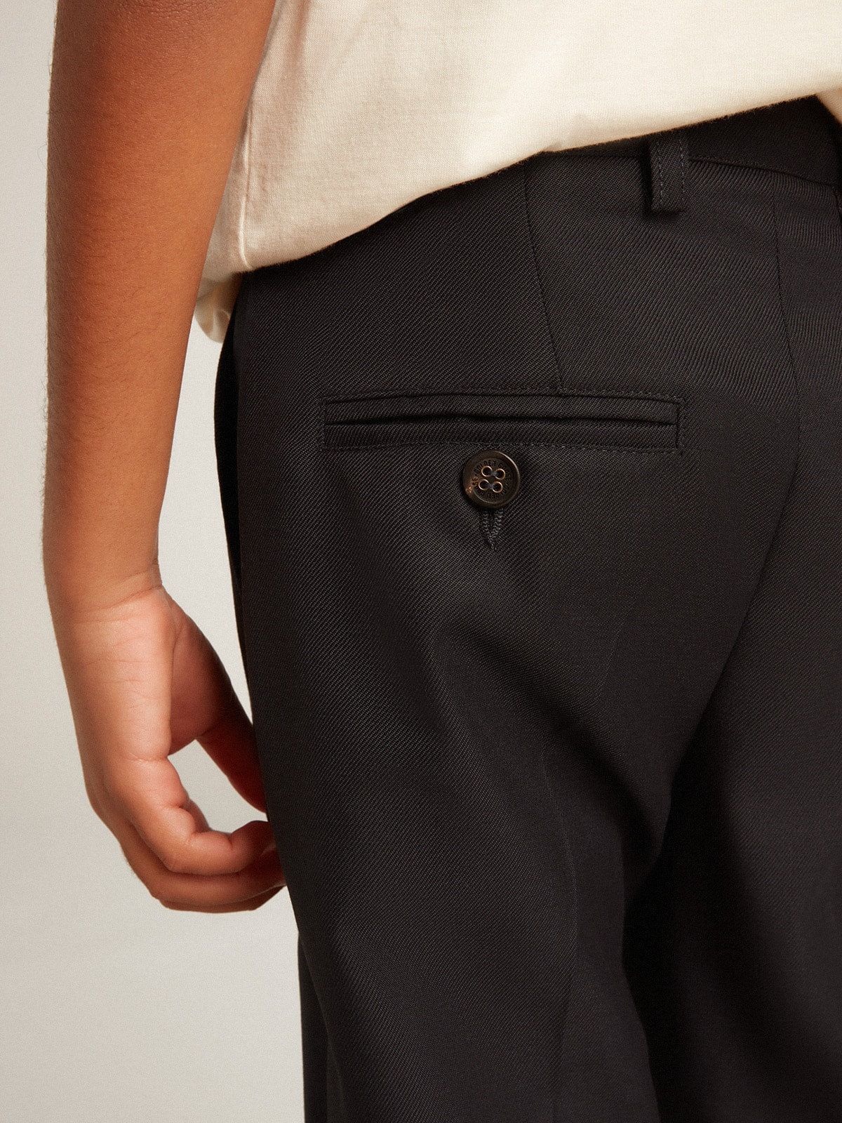Boys’ pants in dark blue wool