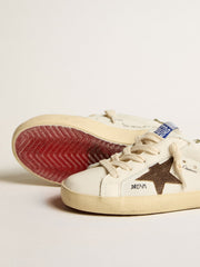Super-Star Junior in nappa with suede star and green heel tab