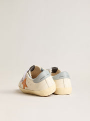 Young Old School in leather with orange star and baby blue heel tab