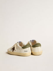 Super-Star Young in nappa with suede star and green heel tab