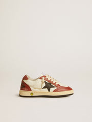 Ball Star Young in nappa with black star and red leather inserts